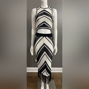 Chic Black and White two piece outfit